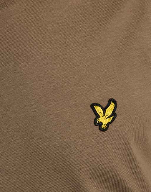 Lyle & Scott Ss t-shirts plain t-shirt in x569 khaki ash, 6 of 7