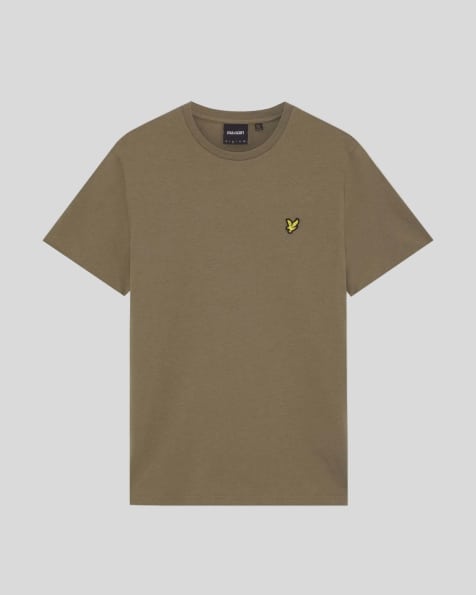 Lyle & Scott Ss t-shirts plain t-shirt in x569 khaki ash - view 1