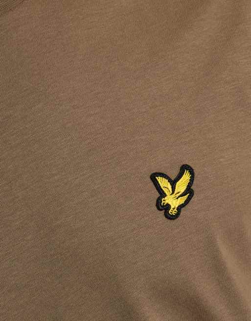 Lyle & Scott Ss t-shirts plain t-shirt in x569 khaki ash, 2 of 7