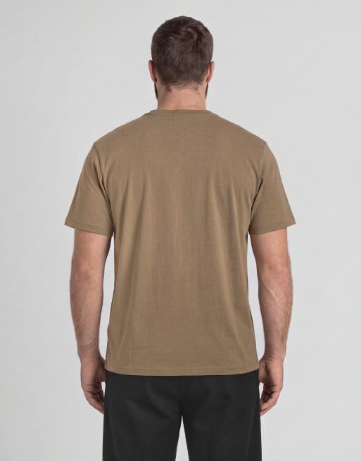 Lyle & Scott Ss t-shirts plain t-shirt in x569 khaki ash, 5 of 7