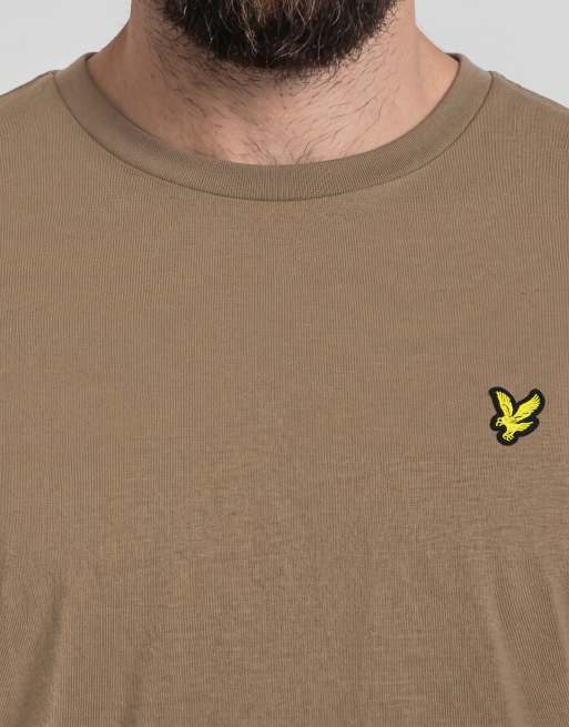 Lyle & Scott Ss t-shirts plain t-shirt in x569 khaki ash, 6 of 7