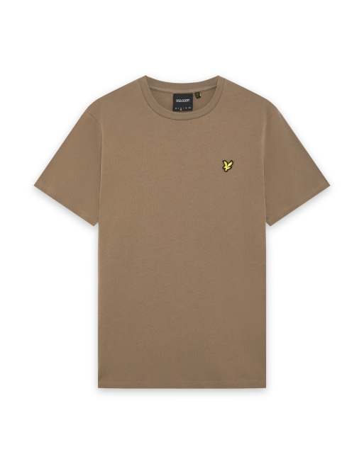 Lyle & Scott Ss t-shirts plain t-shirt in x569 khaki ash, 7 of 7