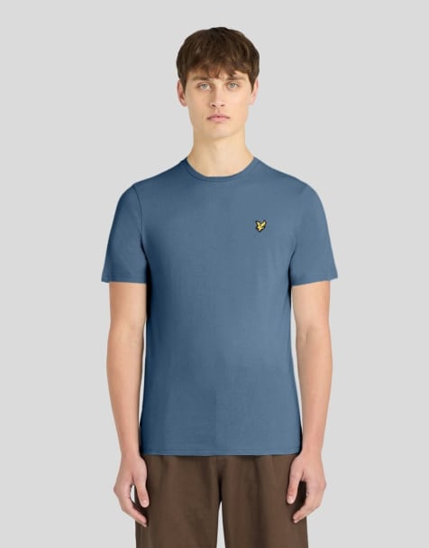 Lyle & Scott Ss t-shirts plain t-shirt in x861 ocean sky - view 1