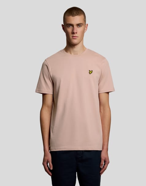Lyle & Scott Ss t-shirts plain t-shirt in y120 pink grapefruit - view 1