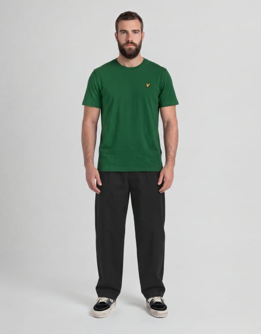 Lyle & Scott Ss t-shirts plain t-shirt in y295 clover green, 3 of 6