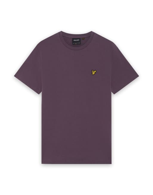 Lyle & Scott Ss t-shirts plain t-shirt in y320 noir plum, 6 of 6