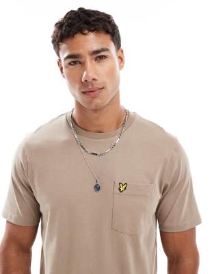 Lyle & Scott Ss t-shirts pocket t-shirt in x796 desert taupe - view 1