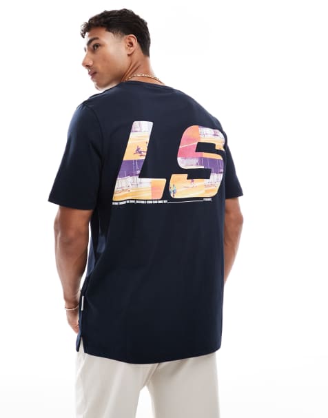 Lyle & Scott Ss t-shirts polaroid graphic t-shirt in z271 dark navy - view 1