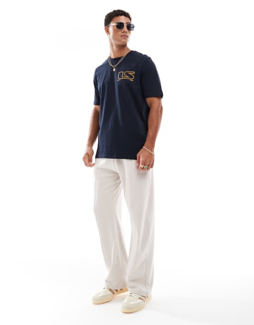 Lyle & Scott Ss t-shirts polaroid graphic t-shirt in z271 dark navy, 3 of 4