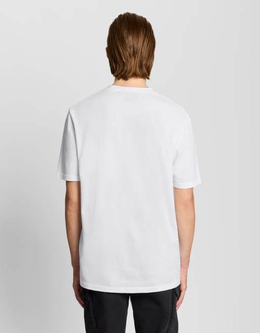 Lyle & Scott Ss t-shirts popcorn jacquard t-shirt in 626 white, 4 of 6