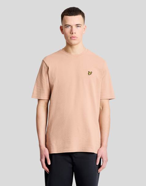 Lyle & Scott Ss t-shirts popcorn jacquard t-shirt in y121 barley - view 1