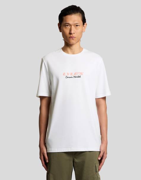 Lyle & Scott Ss t-shirts receipt graphic t-shirt in 626 white