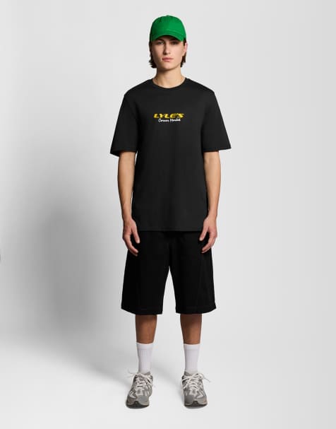 Lyle & Scott Ss t-shirts receipt graphic t-shirt in z865 jet black - view 1