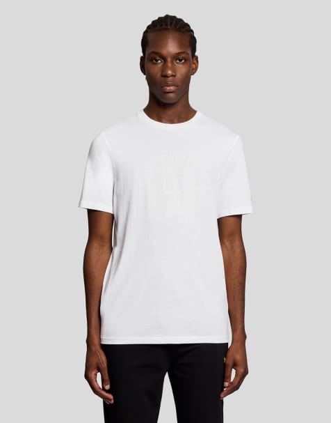 Lyle & Scott Ss t-shirts redefined sportswear graphic t-shirt in 626 white
