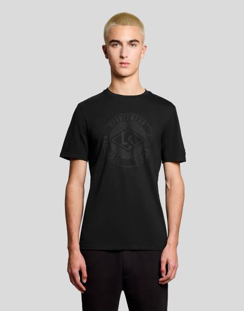 Lyle & Scott Ss t-shirts redefined sportswear graphic t-shirt in z865 jet black