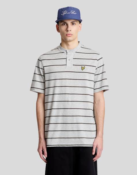 Lyle & Scott Ss t-shirts reissued henley in y237 archive grey marl - view 1
