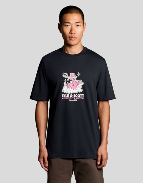 Lyle & Scott Ss t-shirts rubber duck graphic t-shirt in z271 dark navy