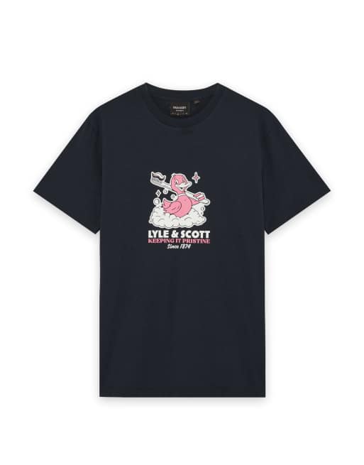 Lyle & Scott Ss t-shirts rubber duck graphic t-shirt in z271 dark navy, 4 of 5