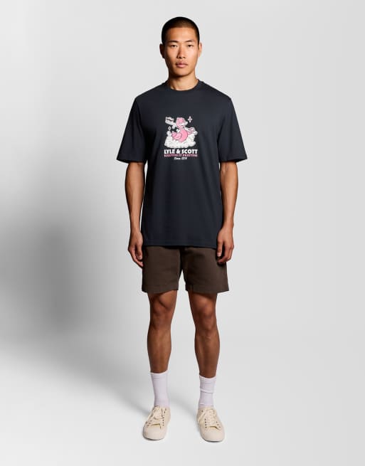 Lyle & Scott Ss t-shirts rubber duck graphic t-shirt in z271 dark navy, 5 of 5