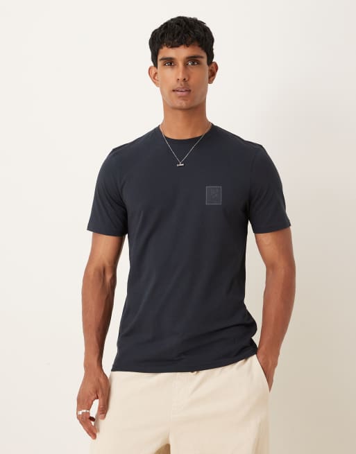 Lyle & Scott Ss t-shirts rubberised logo graphic t-shirt in z271 dark navy