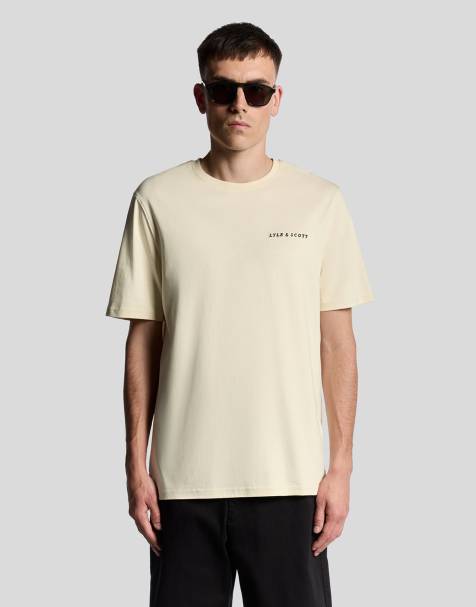 Lyle & Scott Ss t-shirts script t-shirt in x869 foam - view 1