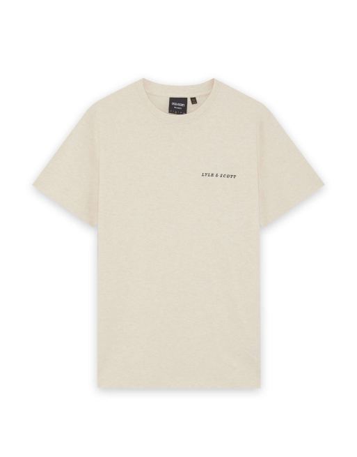 Lyle & Scott Ss t-shirts script t-shirt in y147 ice cream marl, 2 of 5
