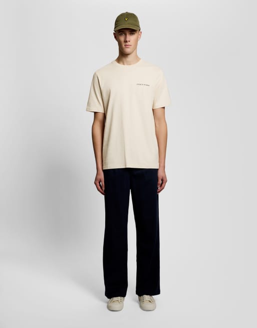 Lyle & Scott Ss t-shirts script t-shirt in y147 ice cream marl, 3 of 5