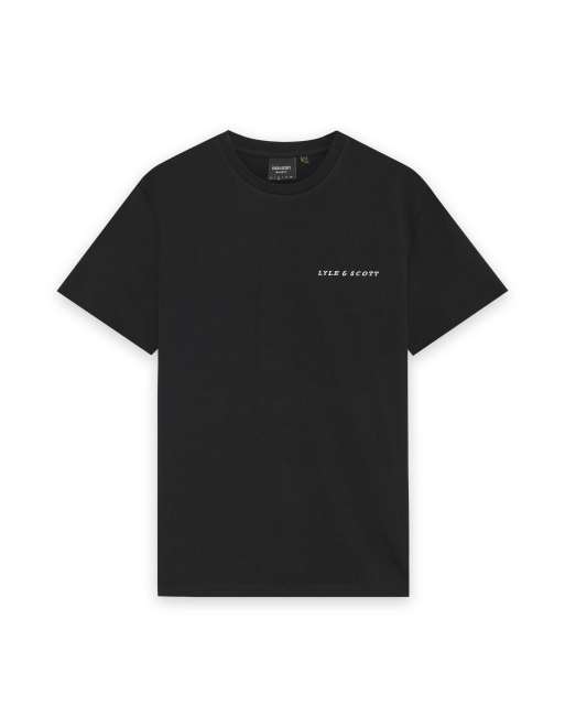 Lyle & Scott Ss t-shirts script t-shirt in z865 jet black, 2 of 5