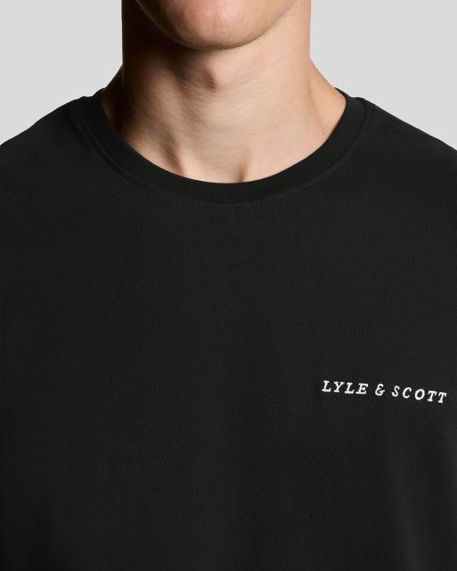 Lyle & Scott Ss t-shirts script t-shirt in z865 jet black, 3 of 5