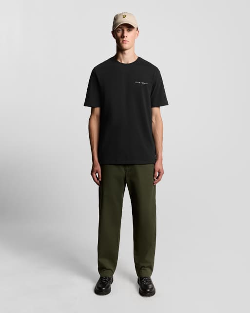 Lyle & Scott Ss t-shirts script t-shirt in z865 jet black, 5 of 5