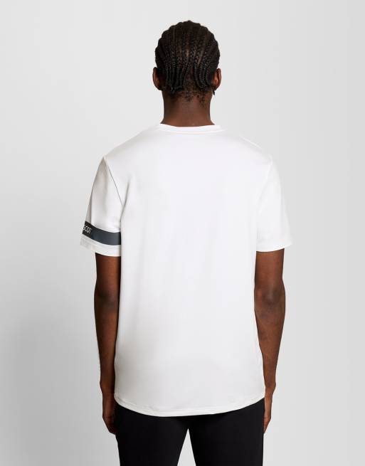 Lyle & Scott Ss t-shirts sports sleeve branded t-shirt in 626 white, 6 of 7