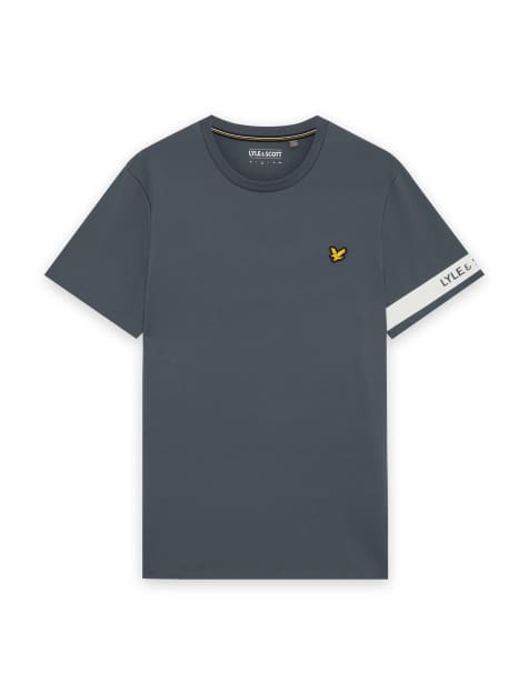 Lyle & Scott Ss t-shirts sports sleeve branded t-shirt in y107 turbulence - view 1