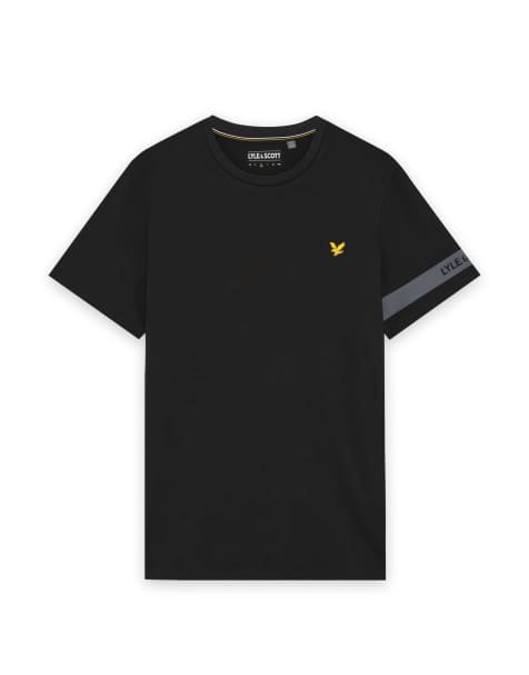 Lyle & Scott Ss t-shirts sports sleeve branded t-shirt in z865 jet black - view 1