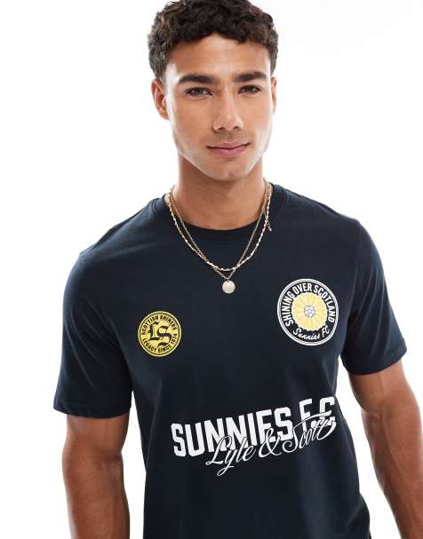 Lyle & Scott Ss t-shirts sunnies fc graphic t-shirt in z271 dark navy - view 1