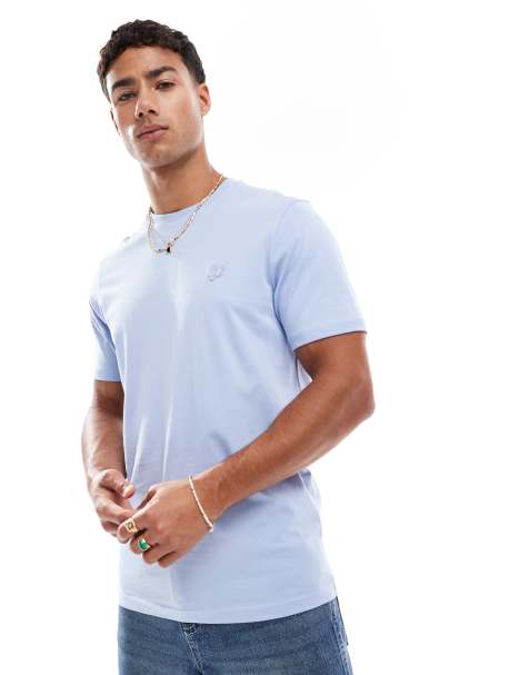 Lyle & Scott Ss t-shirts superfine t-shirt in x828 brunnera blue - view 1