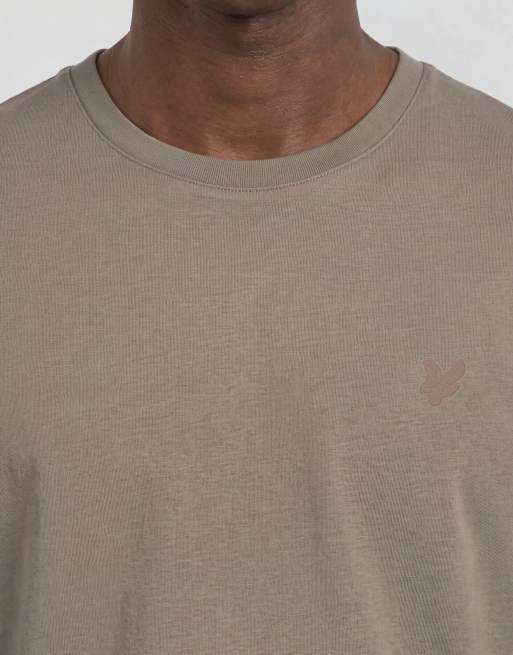 Lyle & Scott Ss t-shirts superfine t-shirt in y272 hazel beige, 4 of 5