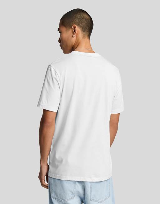 Lyle & Scott Ss t-shirts superfine v neck t-shirt in 626 white, 3 of 7