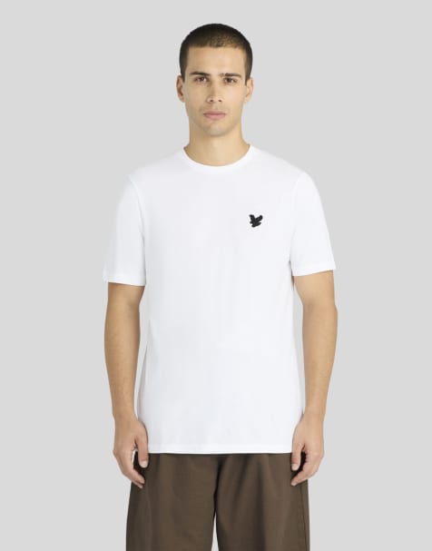 Lyle & Scott Ss t-shirts textured eagle plain t-shirt in white - view 1