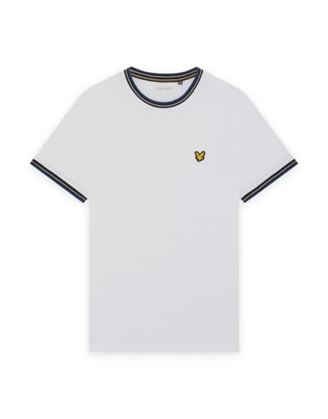 Lyle & Scott Ss t-shirts tipped sport core t-shirt in 626 white - view 1