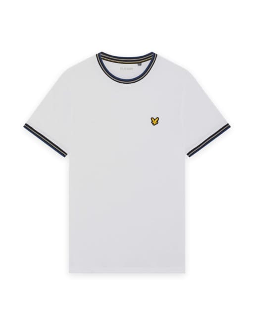 Lyle & Scott Ss t-shirts tipped sport core t-shirt in 626 white, 1 of 1