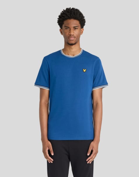 Lyle & Scott Ss t-shirts tipped sport core t-shirt in x856 navy peony - view 1