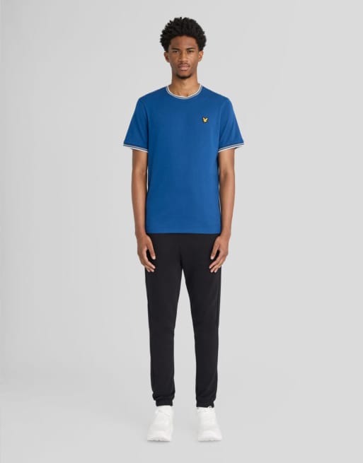 Lyle & Scott Ss t-shirts tipped sport core t-shirt in x856 navy peony, 2 of 6