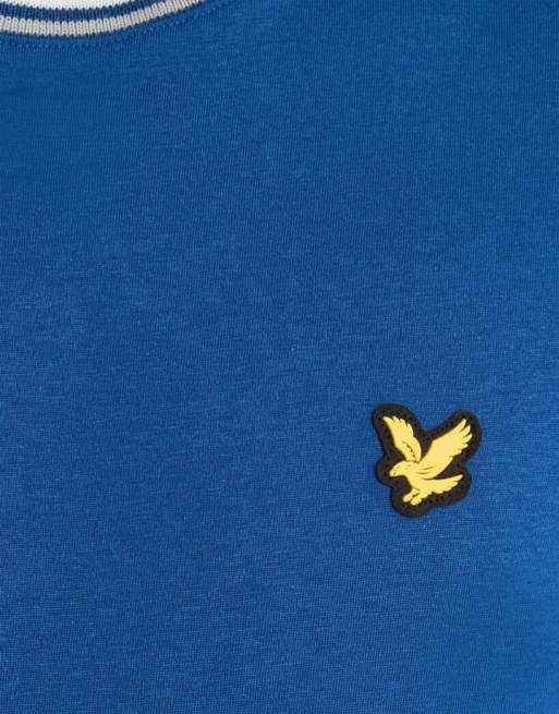 Lyle & Scott Ss t-shirts tipped sport core t-shirt in x856 navy peony, 6 of 6