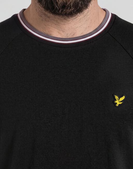 Lyle & Scott Ss t-shirts tipped track t-shirt in z865 jet black, 6 of 7