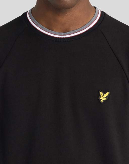 Lyle & Scott Ss t-shirts tipped track t-shirt in z865 jet black, 3 of 6