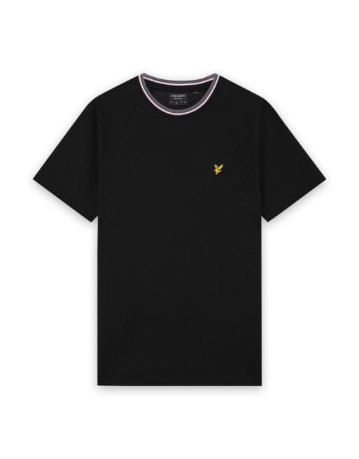 Lyle & Scott Ss t-shirts tipped track t-shirt in z865 jet black, 5 of 6