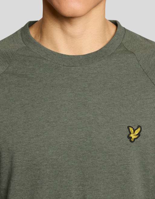 Lyle & Scott Ss t-shirts tri marl raglan t-shirt in y178 khaki tri marl, 3 of 5