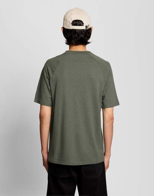 Lyle & Scott Ss t-shirts tri marl raglan t-shirt in y178 khaki tri marl, 4 of 5