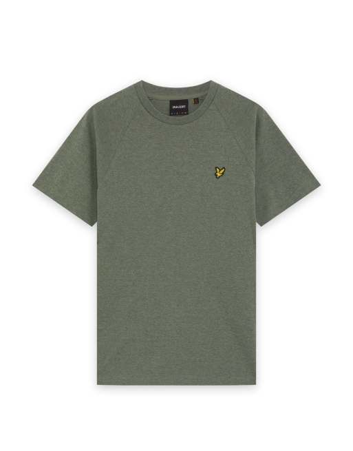 Lyle & Scott Ss t-shirts tri marl raglan t-shirt in y178 khaki tri marl, 5 of 5