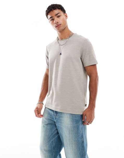 Lyle & Scott Ss t-shirts two tone t-shirt in x824 brindle - view 1